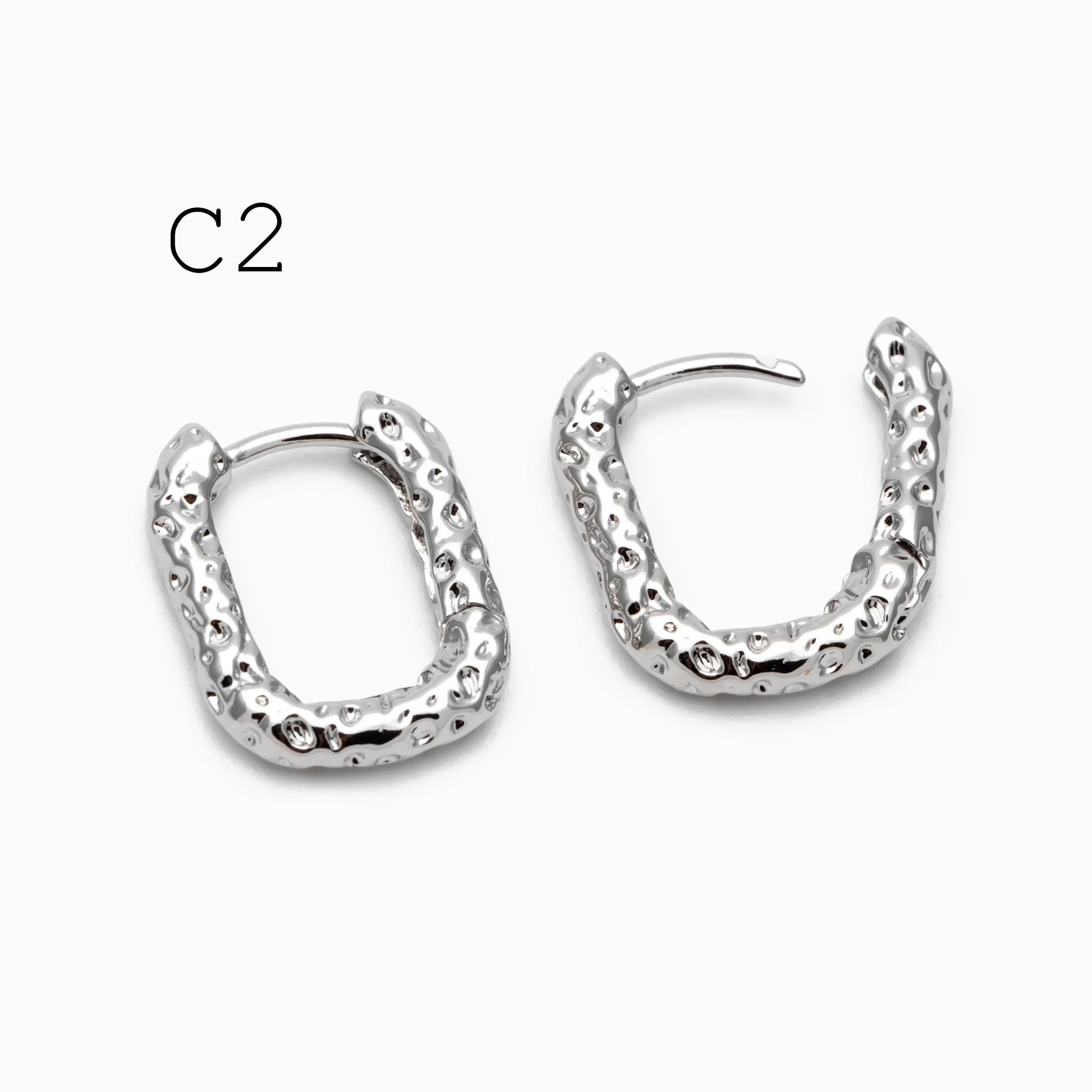 10pcs Gold/ Silver tone Oval Leverback Ear Hooks 14x10mm, Gold/ Rhodium plated on Brass, Earring Hoop Components (GB-1656)